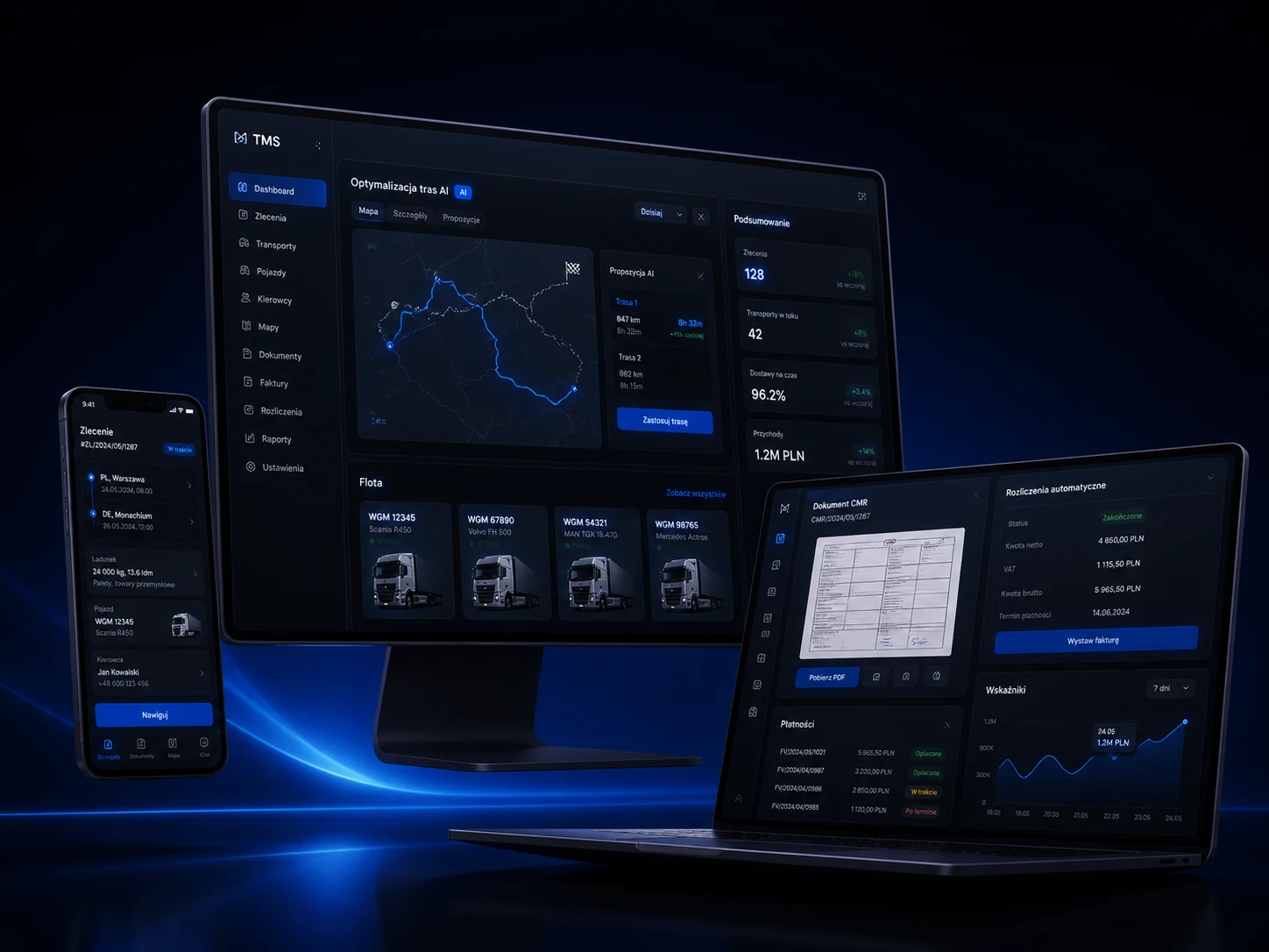 Realizacja MKM Labs: System TMS — Transport Management System dla branży spedycyjnej